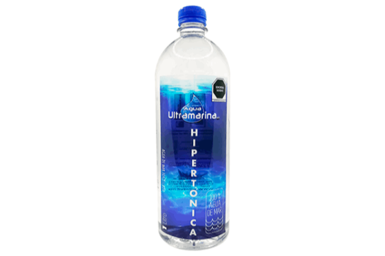 Agua de mar hipertónica, Agua de mar, agua purificada, agua alcalina, agua ultramarina